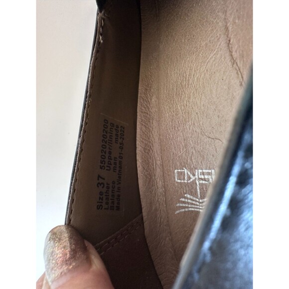 Dansko Farah Women's Loafers Black Leather Size 37 - Picture 3 of 9